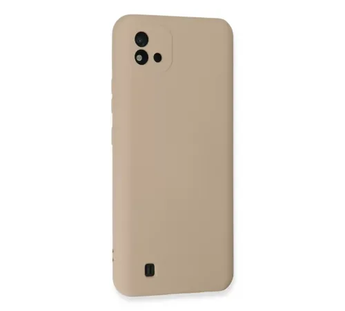 Realme C11 2021 Kılıf Nano içi Kadife Silikon - Pudra