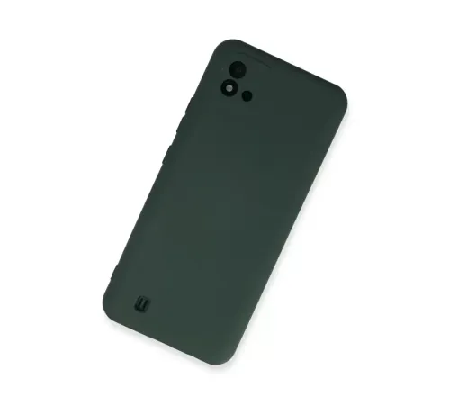 Realme C11 2021 Kılıf Nano içi Kadife Silikon - Koyu Yeşil