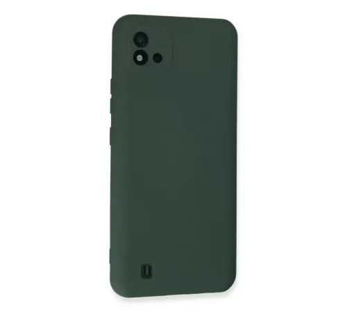 Realme C11 2021 Kılıf Nano içi Kadife Silikon - Koyu Yeşil