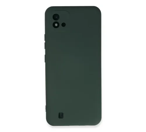 Realme C11 2021 Kılıf Nano içi Kadife Silikon - Koyu Yeşil