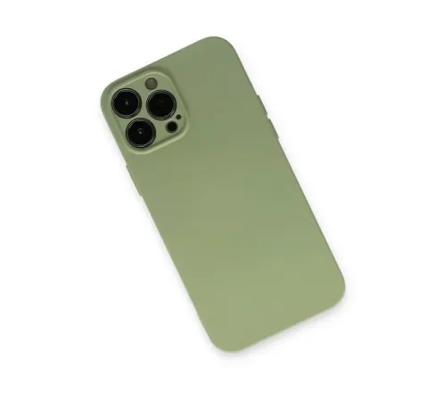 Apple iPhone 13 Pro Kılıf Nano içi Kadife Silikon - Yeşil