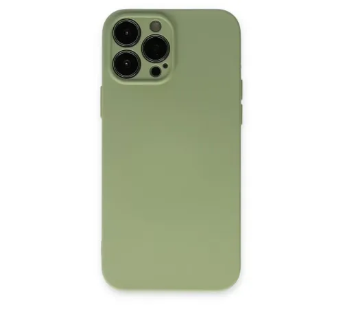Apple iPhone 13 Pro Kılıf Nano içi Kadife Silikon - Yeşil