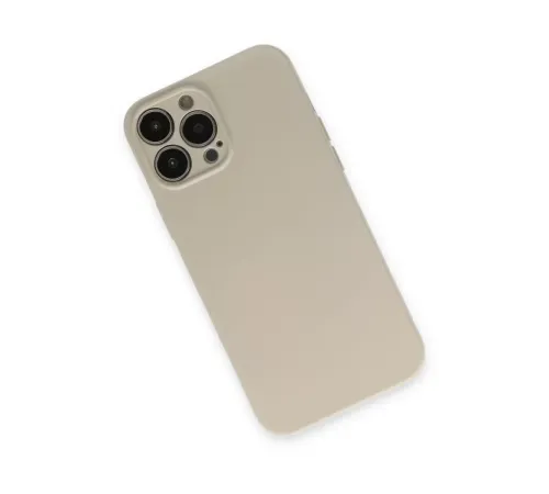 Apple iPhone 13 Pro Kılıf Nano içi Kadife Silikon - Bej