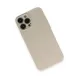 Apple iPhone 13 Pro Kılıf Nano içi Kadife Silikon - Bej