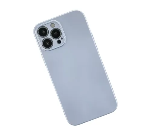 Apple iPhone 13 Pro Max Kılıf Nano içi Kadife Silikon - Sky Blue
