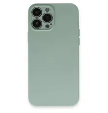 Apple iPhone 13 Pro Max Kılıf Nano içi Kadife Silikon - Su Yeşili