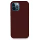Apple iPhone 12 Pro Kılıf Lansman Legant Silikon - Bordo