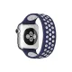 Apple Watch 42mm Ayarlı Delikli Silikon Kordon - Lacivert-Beyaz