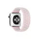 Apple Watch 42mm Ayarlı Delikli Silikon Kordon - Pembe-Beyaz