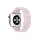 Apple Watch 42mm Ayarlı Delikli Silikon Kordon - Pembe-Beyaz