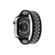 Apple Watch 38mm Ayarlı Delikli Silikon Kordon - Siyah-Gri