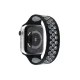 Apple Watch 38mm Ayarlı Delikli Silikon Kordon - Siyah-Gri