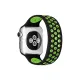 Apple Watch 38mm Ayarlı Delikli Silikon Kordon - Siyah-Yeşil