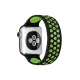 Apple Watch 38mm Ayarlı Delikli Silikon Kordon - Siyah-Yeşil