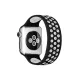 Apple Watch 38mm Ayarlı Delikli Silikon Kordon - Siyah-Beyaz