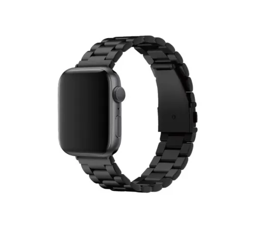 Apple Watch 42mm Metal Baklalı Kordon - Siyah