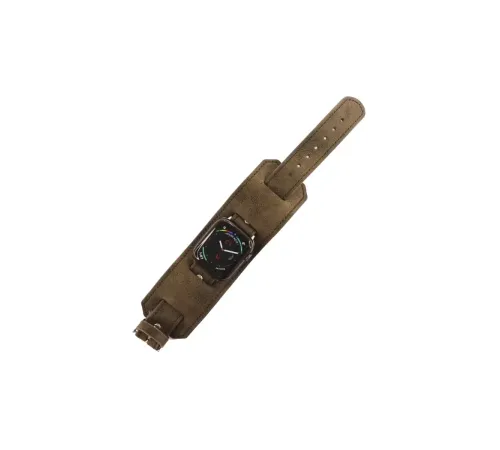 Apple Watch 42mm NL17 Deri Kordon - Kahverengi