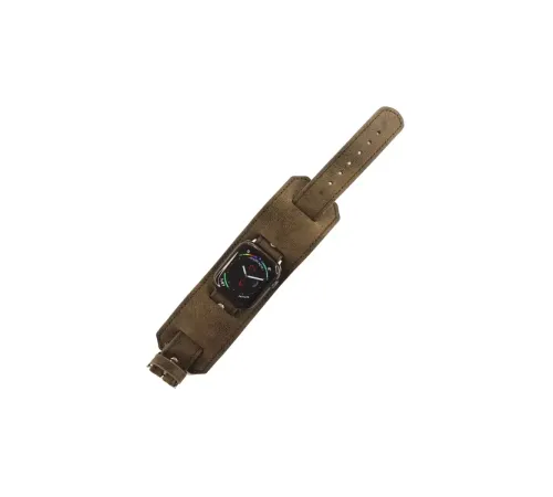 Apple Watch 42mm NL17 Deri Kordon - Kahverengi