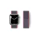 Apple Watch 42mm Hasırlı Cırtcırtlı Kordon - Pembe