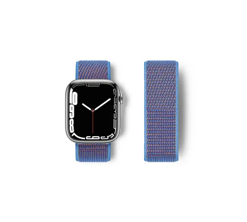 Apple Watch 42mm Hasırlı Cırtcırtlı Kordon - Mor