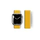 Apple Watch 42mm Hasırlı Cırtcırtlı Kordon - Sarı