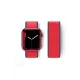 Apple Watch 42mm Hasırlı Cırtcırtlı Kordon - Kırmızı