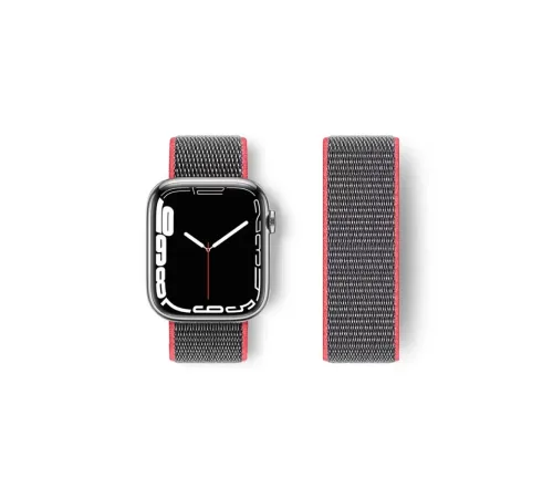 Apple Watch 38mm Hasırlı Cırtcırtlı Kordon - Pembe