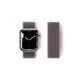 Apple Watch 38mm Hasırlı Cırtcırtlı Kordon - Pembe