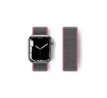 Apple Watch 38mm Hasırlı Cırtcırtlı Kordon - Pembe