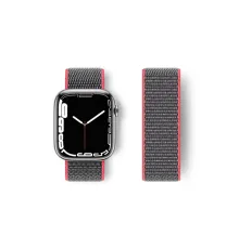 Apple Watch 38mm Hasırlı Cırtcırtlı Kordon - Pembe