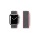 Apple Watch 38mm Hasırlı Cırtcırtlı Kordon - Pembe