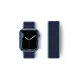 Apple Watch 38mm Hasırlı Cırtcırtlı Kordon - Mavi-Lacivert