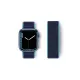 Apple Watch 38mm Hasırlı Cırtcırtlı Kordon - Mavi-Lacivert