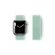 Apple Watch 38mm Hasırlı Cırtcırtlı Kordon - Turkuaz
