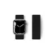 Apple Watch 38mm Hasırlı Cırtcırtlı Kordon - Siyah