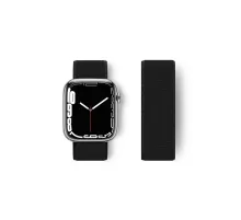 Apple Watch 38mm Hasırlı Cırtcırtlı Kordon - Siyah