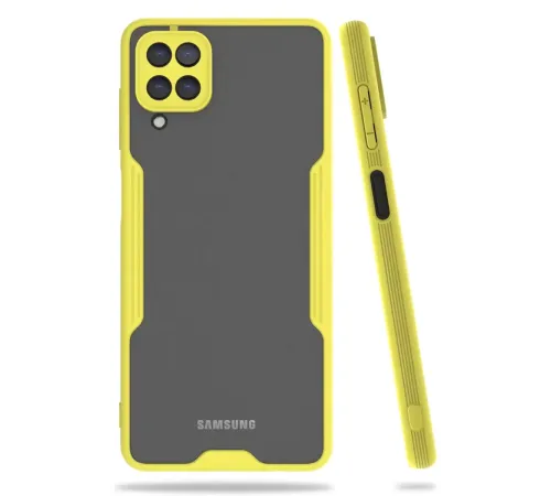 Samsung Galaxy A22 Kılıf Platin Silikon - Sarı