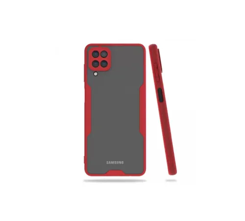 Samsung Galaxy A22 Kılıf Platin Silikon - Kırmızı