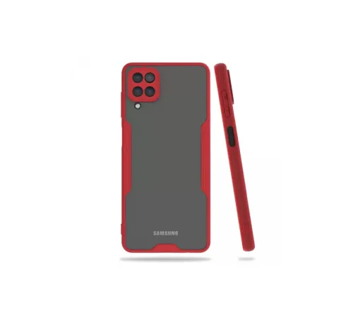 Samsung Galaxy A22 Kılıf Platin Silikon - Kırmızı