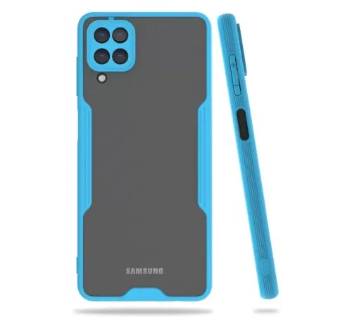 Samsung Galaxy A22 Kılıf Platin Silikon - Mavi