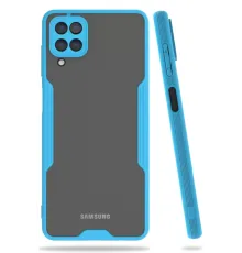 Samsung Galaxy A22 Kılıf Platin Silikon - Mavi