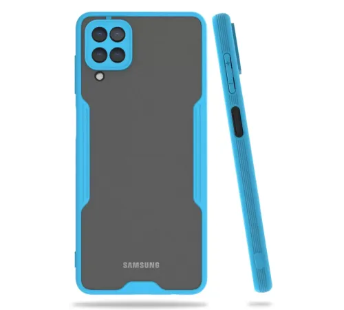 Samsung Galaxy A22 Kılıf Platin Silikon - Mavi