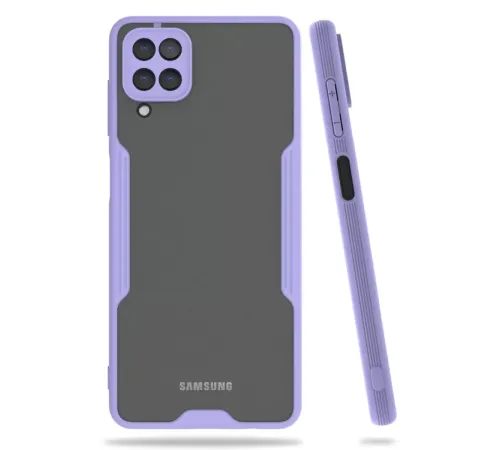 Samsung Galaxy A22 Kılıf Platin Silikon - Lila