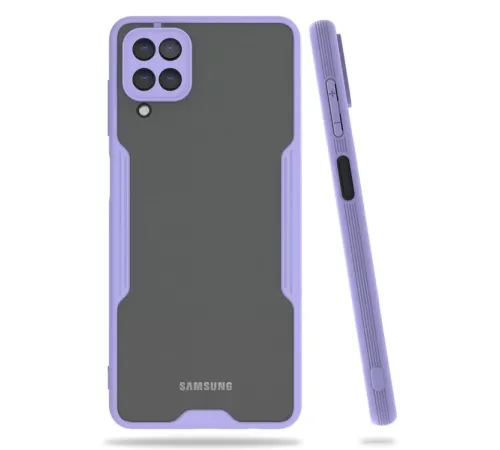 Samsung Galaxy A22 Kılıf Platin Silikon - Lila