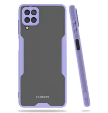 Samsung Galaxy A22 Kılıf Platin Silikon - Lila