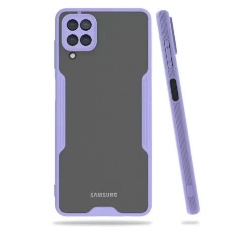 Samsung Galaxy A22 Kılıf Platin Silikon - Lila