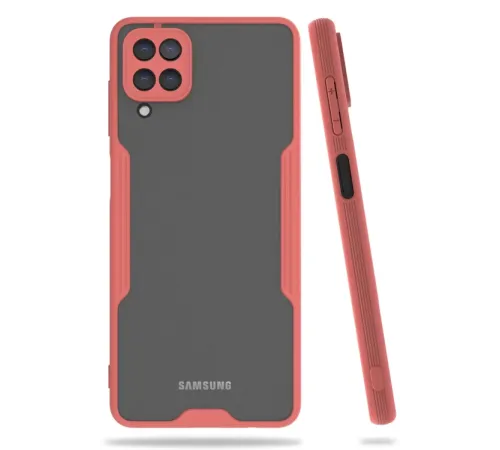 Samsung Galaxy A22 Kılıf Platin Silikon - Pembe