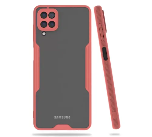 Samsung Galaxy A22 Kılıf Platin Silikon - Pembe