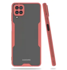 Samsung Galaxy A22 Kılıf Platin Silikon - Pembe