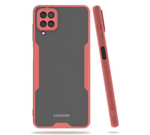 Samsung Galaxy A22 Kılıf Platin Silikon - Pembe